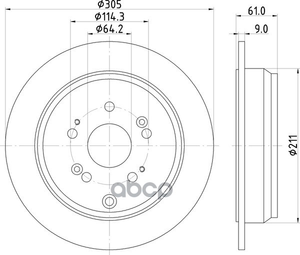 Диск Тормозной | Зад | NISSHINBO арт. ND8036K