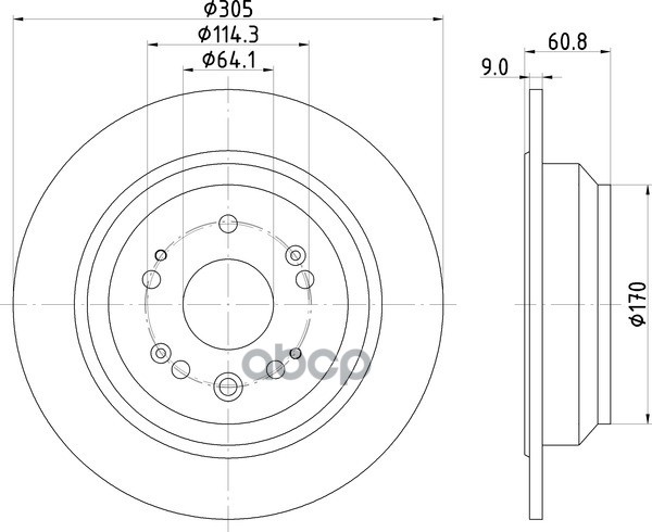 Диск Тормозной | Зад | NISSHINBO арт. ND8047K