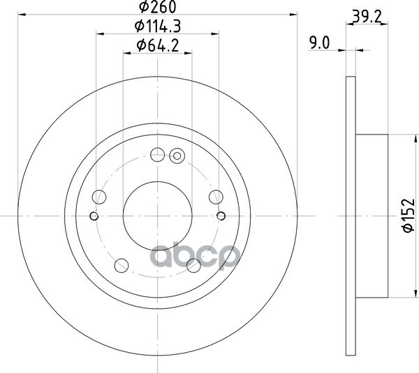 Диск Тормозной | Зад | NISSHINBO арт. ND8049K