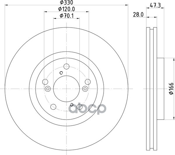 Диск Тормозной | Перед | NISSHINBO арт. ND8050K