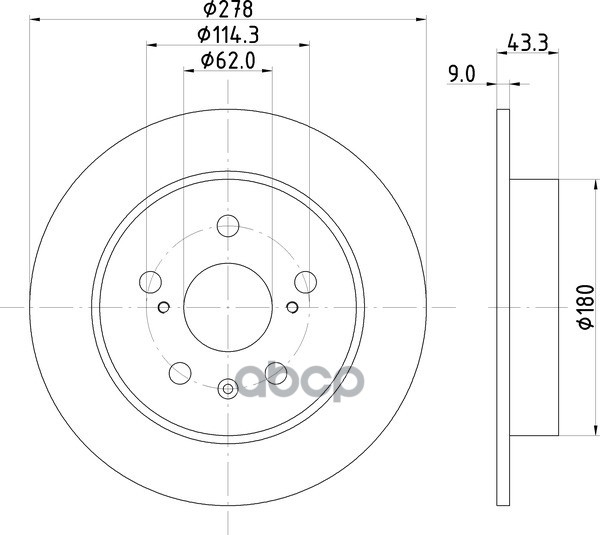 Диск Тормозной | Зад | NISSHINBO арт. ND9019K
