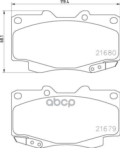 Колодки Тормозные Дисковые Передн.fortuner (_N5_  _N6_)  Hilux Platform/Chassis (_N1_  _N2_)  Hilux NISSHINBO арт. np1075