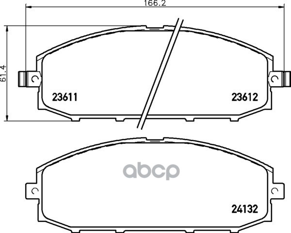 Колодки Тормозные Перед Nissan Patrol Gr V, Patrol Gr V Platform, Chassis, Patrol Gr V 97- NISSHINBO арт. NP2026