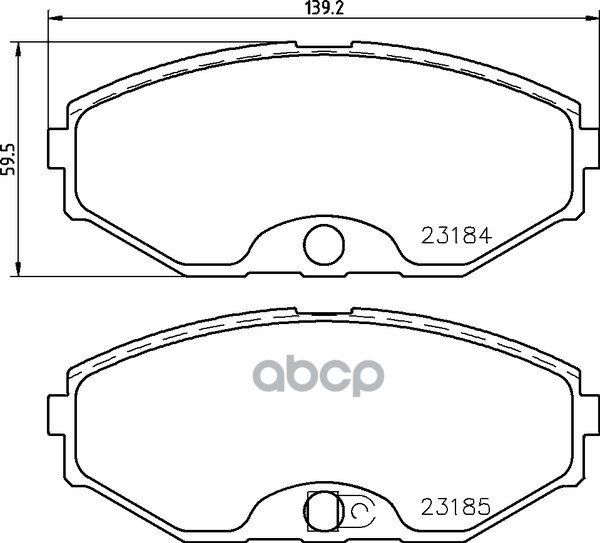 Колодки Тормозные Дисковые | Перед | (Pf-2261) NISSHINBO арт. NP2035