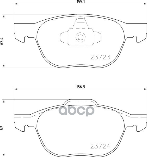 Колодки тормозные дисковые передн.3 (BK)  3 (BL)  3 Saloon (BK)  3 Saloon (BL)  5 (CR19)  5 (CW)  BI NISSHINBO арт. np5006