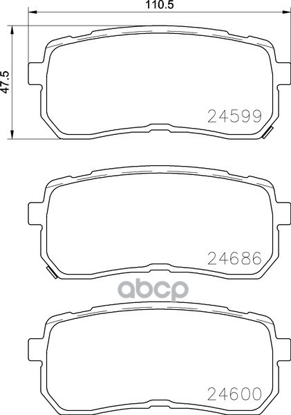Колодки Тормозные Дисковые | Зад | NISSHINBO арт. NP6099