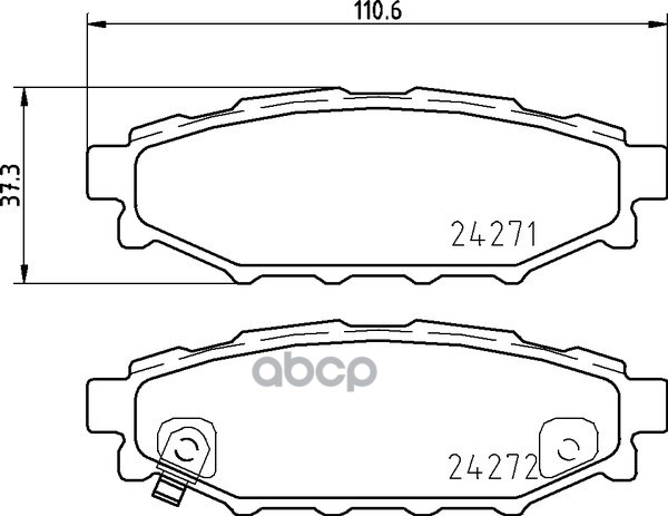Колодки Тормозные Дисковые | Зад | (Pf-7501) NISSHINBO арт. NP7006