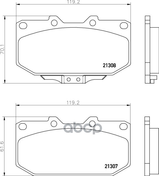 Колодки Тормозные Дисковые | Перед | (Pf-2220) NISSHINBO арт. NP7012