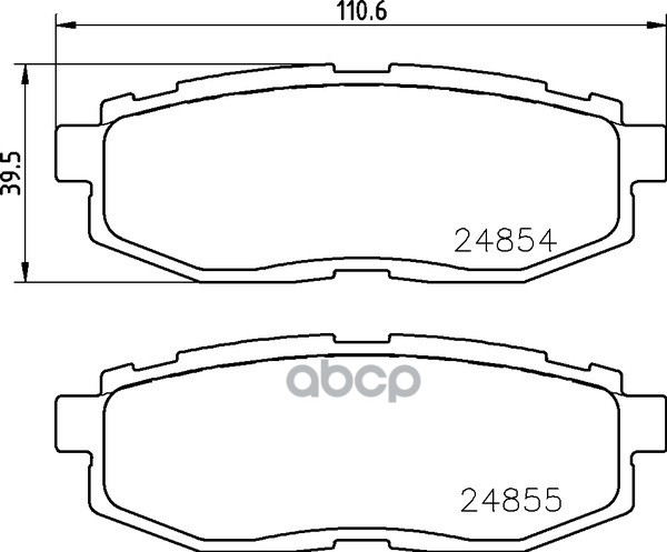 Колодки Тормозные Дисковые | Зад | (Pf-7611) NISSHINBO арт. NP7013