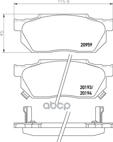 Колодки Тормозные Дисковые | Перед | (Pf-8263) NISSHINBO арт. NP8006