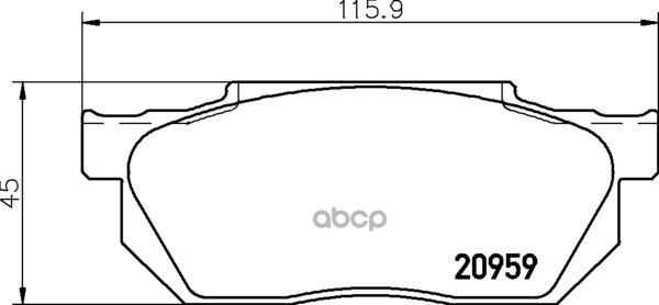 Колодки Тормозные Дисковые | Перед | (Pf-8090) NISSHINBO арт. NP8017