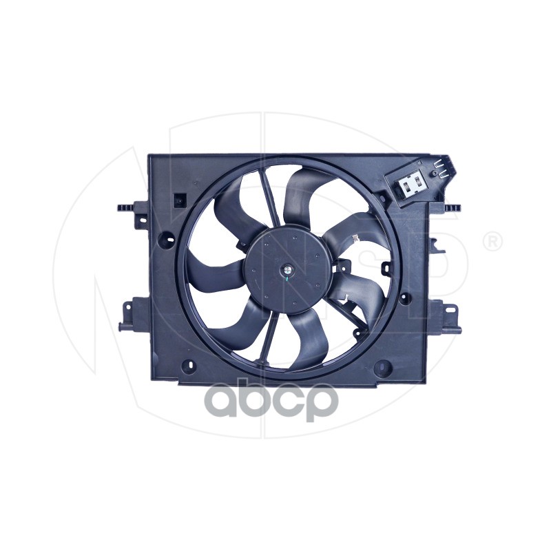 Вентилятор охлаждения ДВС в сборе RENAULT Duster I (12-20) (с резистором) NSP арт. NSPRS94N9