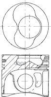 Поршень D79.5x1.75x2x3 0.5 (1-2 Цил.) Audi A3 A4 A6 1.9Tdi 00-02, Vw T5 1.9Tdi 03 Nural 8711490725 NURAL арт. 8711490725