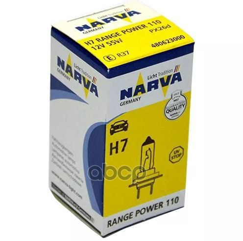 Лампа галогеновая головного света H7 PX26d Range Power 110 12V 55W Картон 1 шт Narva арт. 48062