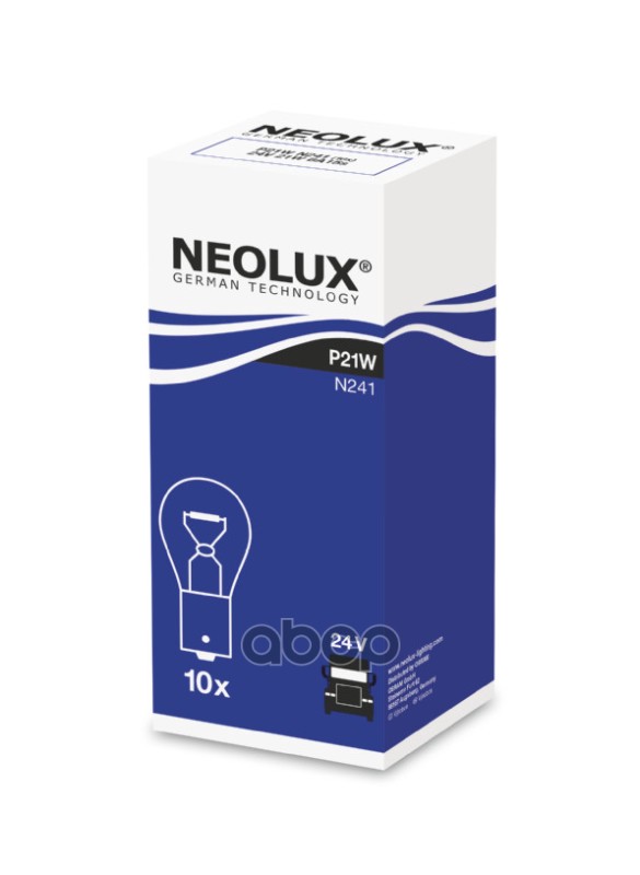 Лампа 24V P21w 21W Ba15s Neolux Standart 1 Шт. Картон N241 Neolux арт. N241