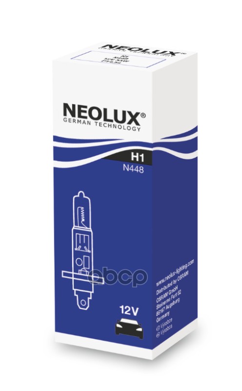 Лампа Галогенная H1 12V 55W P14.5s Standart (Стандартные Характеристики) Neolux арт. N448