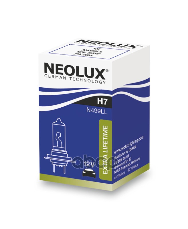 Лампа 12V H7 55W Px26d Neolux Long Life 1 Шт. Картон N499ll Neolux арт. N499LL