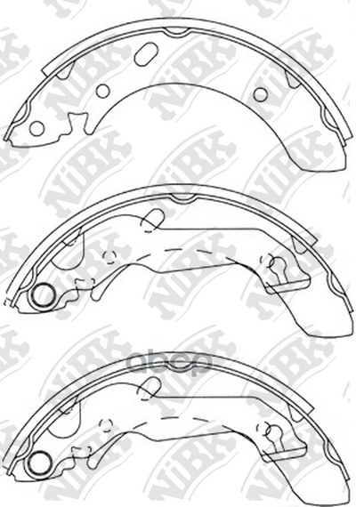 Колодки тормозные барабанные HYUNDAI ELANTRA 1.6 2003 - 2006  HYUNDAI MATRIX 1.6 2001 - 2010  HYUNDA NiBK арт. fn11158
