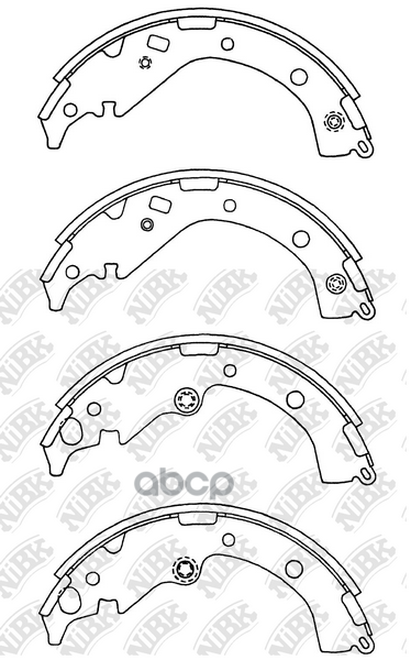 Колодки тормозные барабанные TOYOTA RAV 4 II 1.8/2.0 00-06)  FN2371 NiBK арт. FN2371