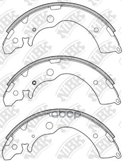 Колодки тормозные барабанные HONDA AIRWAVE 1.5 2004 -   HONDA HR-V 1.6 1999 -   HONDA CIVIC 1.6 2001 NiBK арт. fn5524