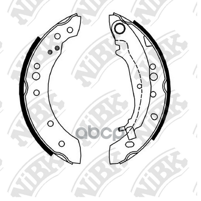 Колодки тормозные барабанные NiBK арт. FN6737