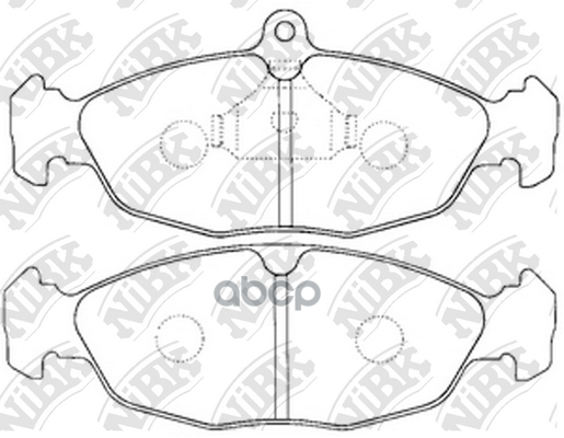 Колодки тормозные дисковые OPEL CORSA 1.4 1999 -   DAEWOO LANOS 1.5 1997 -   DAEWOO LANOS 1.6 1997 - NiBK арт. pn0021