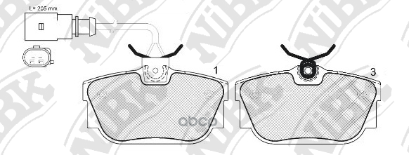 Колодки тормозные дисковые NiBK арт. PN0035W