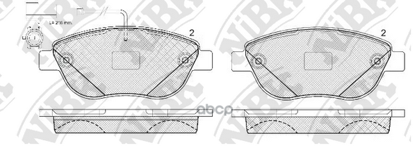 Колодки тормозные дисковые перед NiBK арт. PN0187W