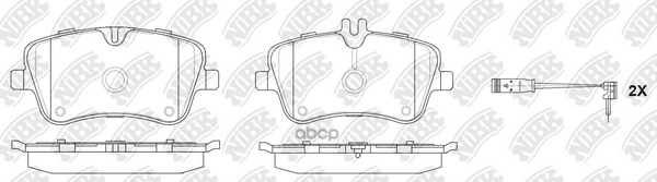 Колодки тормозные дисковые передн. MERCEDES-BENZ C 180 2.0 00-02/ 1.8 02-07/ C 200 2.0 00-02/ 2.2 00 NiBK арт. pn0199w