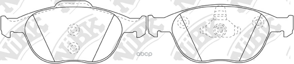 Колодки тормозные дисковые FORD TRANSIT CONNECT 1.8 2002 - 2013  FORD TOURNEO CONNECT 1.8 2002 - 201 NiBK арт. pn0337