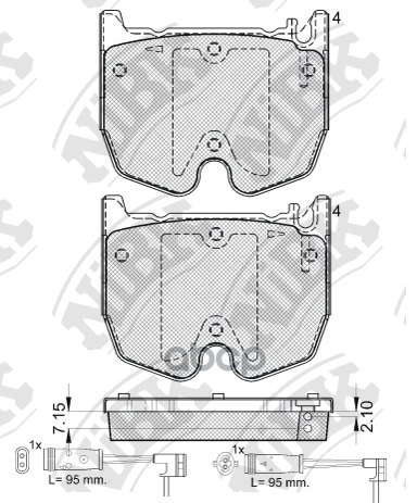 Колодки Тормозные Дисковые (С Датчиком Износа) Pn0341w NiBK арт. PN0341W