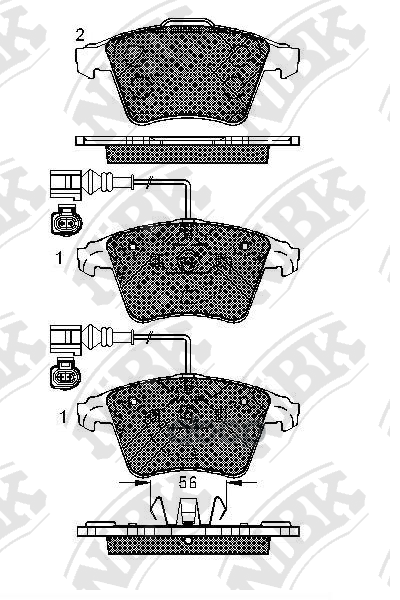 Колодки тормозные дисковые NiBK арт. PN0353W