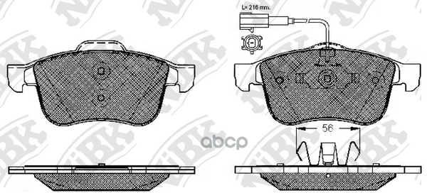 Колодки Тормозные Nibk Pn0382w NiBK арт. PN0382W