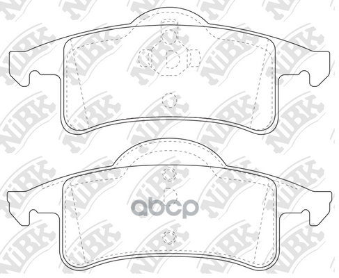 Колодки тормозные дисковые JEEP GRAND CHEROKEE 2.7 2001 - 2005  JEEP GRAND CHEROKEE 4.0 1999 - 2005 NiBK арт. pn0425