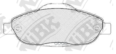 Колодки тормозные дисковые PEUGEOT 308 1.6 2007 -   PEUGEOT 3008 1.6 2009 -   PEUGEOT 308 1.6 2007 - NiBK арт. pn0450