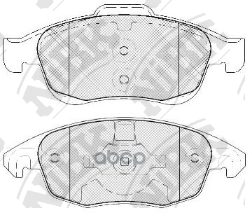 Колодки тормозные дисковые CITROEN C4 1.6 2011 -   CITROEN C4 1.6 2009 -   CITROEN BERLINGO 1.6 2008 NiBK арт. pn0471