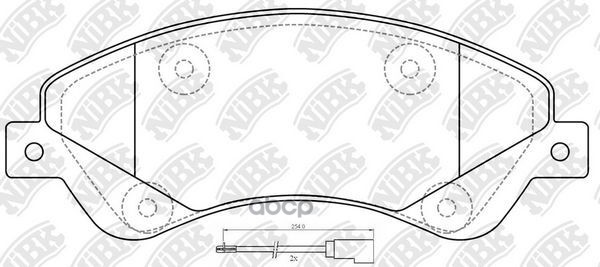 Колодки тормозные дисковые перед NiBK арт. PN0505W