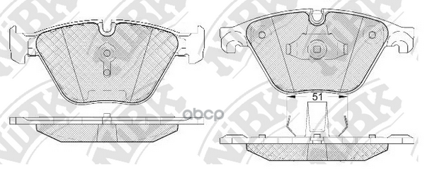 Колодки тормозные дисковые передние NiBK арт. PN0512