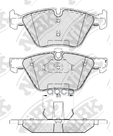 Колодки тормозные дисковые NiBK арт. PN0513