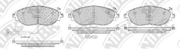 Колодки тормозные дисковые NiBK арт. pn0559w