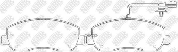 Колодки тормозные дисковые с датчиком износа NiBK арт. PN0639W