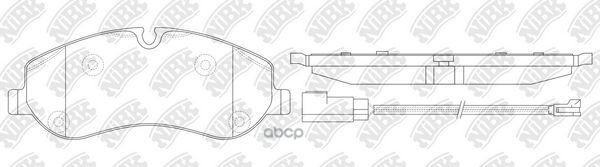 Колодки тормозные дисковые перед NiBK арт. PN0667W