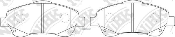 Колодки тормозные передние NIBK PN1233 NiBK арт. PN1233