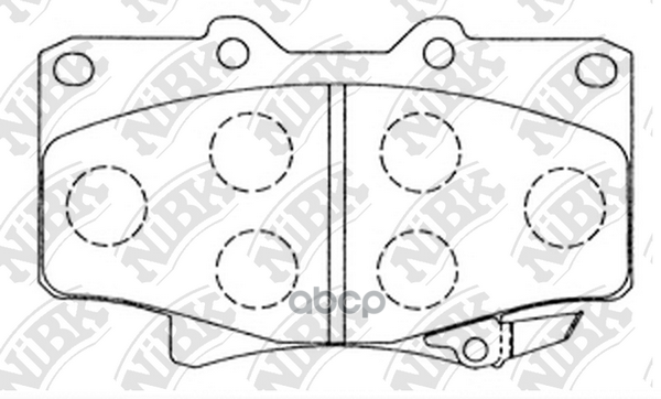 Колодки передние (TOYOTA LAND CRUISER 87-97) PN1242 NiBK арт. PN1242