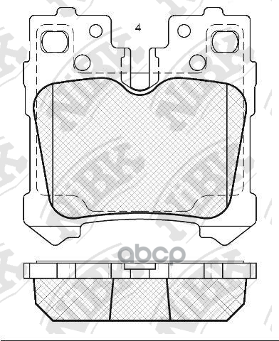 Колодки тормозные дисковые задние NiBK арт. PN1844