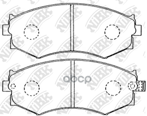 Колодки тормозные дисковые NISSAN ALMERA 1.8 2000 -   NISSAN SENTRA 1.8 2002 - NiBK арт. pn2176
