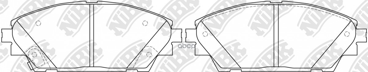 Колодки тормозные передние NIBK PN25005 NiBK арт. PN25005
