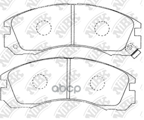 Колодки передние (MITSUBISHI GALANT IV-VI, PAJERO II-III, PEUGEOT 4007) PN3233 NiBK арт. PN3233
