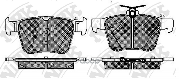 Колодки тормозные дисковые зад NiBK арт. PN33003