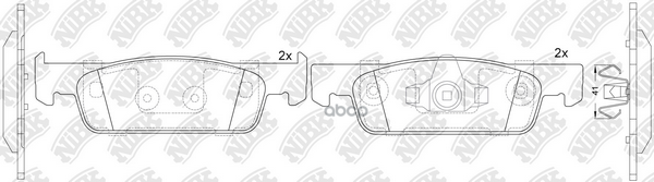 Колодки тормозные дисковые перед NiBK арт. PN43001